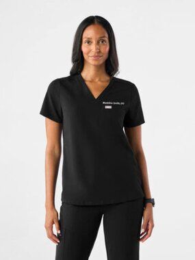 FIGS NEW WITHOUT TAGS Catarina One-Pocket Scrub Top XS–Black